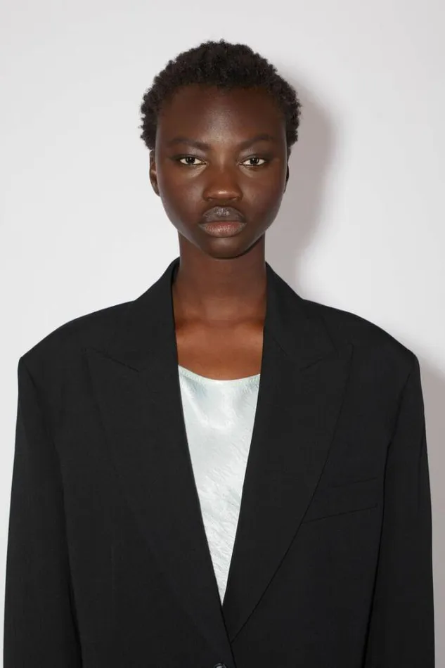 Acne Studios Outerwear Woman Singlebreasted Jacket Black