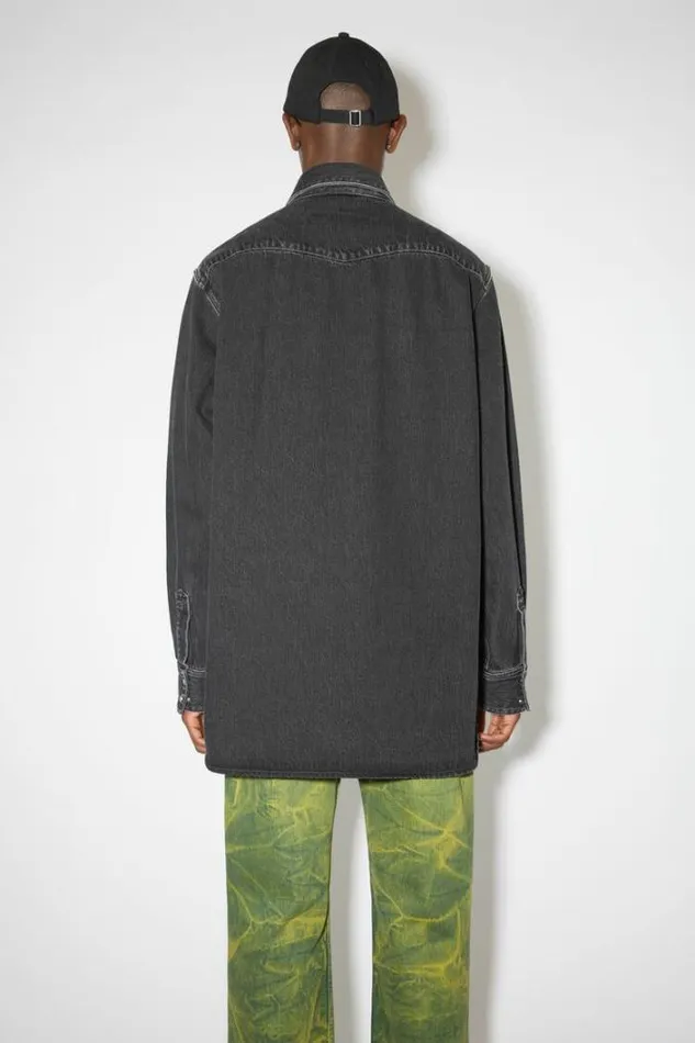 Acne Studios Shirts Man Denim Buttonup Shirt Black