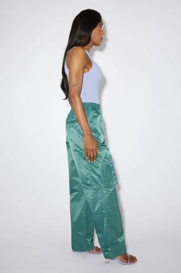 Acne Studios Trousers Woman Cargo Nylon Trousers Pine Green