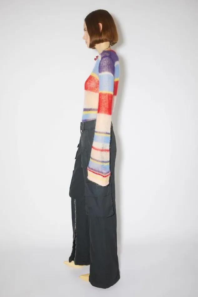 Acne Studios Trousers Woman Zippered Trousers Charcoal Grey