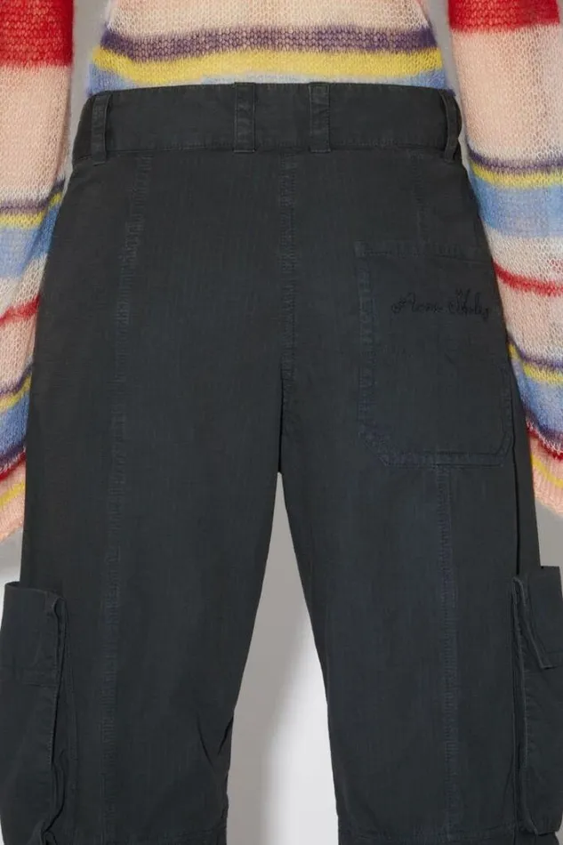 Acne Studios Trousers Woman Zippered Trousers Charcoal Grey