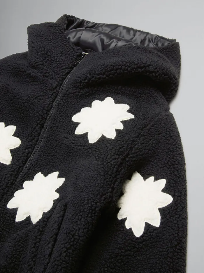 Black Teddy Jacket With Stars Kids Marni