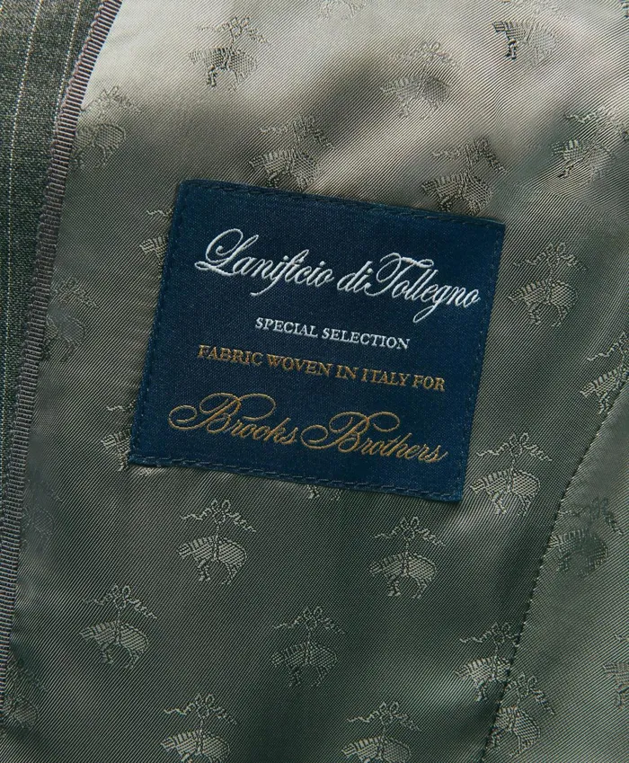 Blazers Women Brooks Brothers Stretch Wool Pinstripe Jacket Grey
