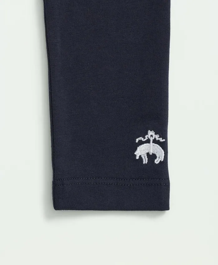 Bottoms Kids Brooks Brothers Girls Cotton Blend Leggings Navy
