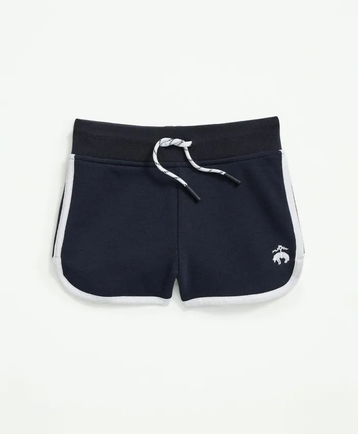 Bottoms Kids Brooks Brothers Girls Cotton Fleece Shorts Navy
