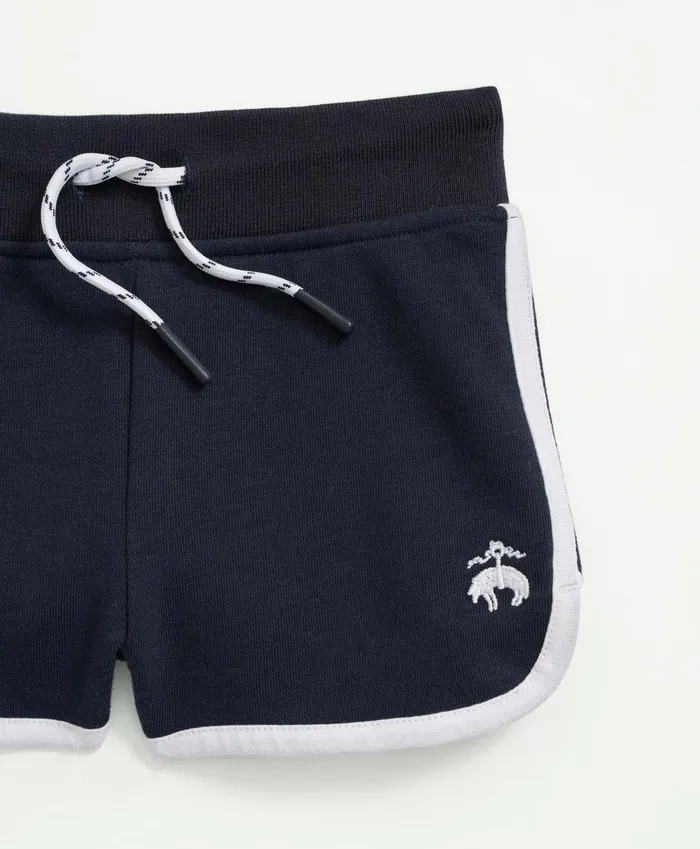 Bottoms Kids Brooks Brothers Girls Cotton Fleece Shorts Navy