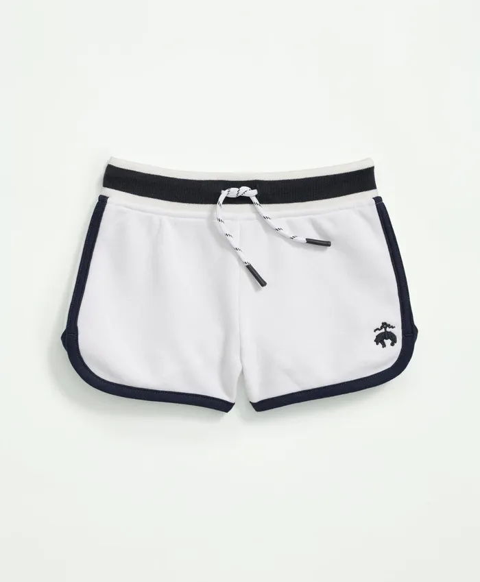 Bottoms Kids Brooks Brothers Girls Cotton Fleece Shorts White