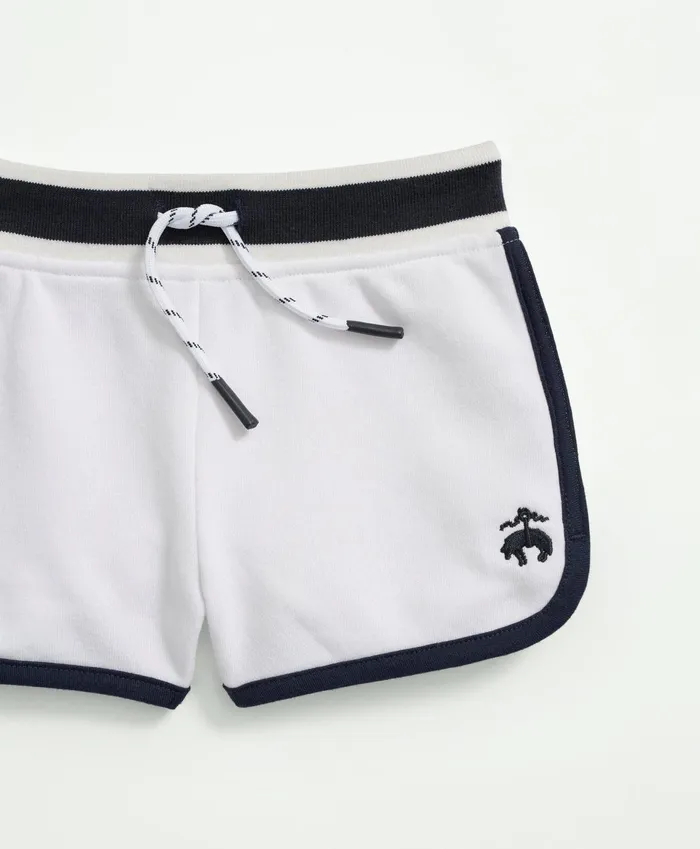 Bottoms Kids Brooks Brothers Girls Cotton Fleece Shorts White