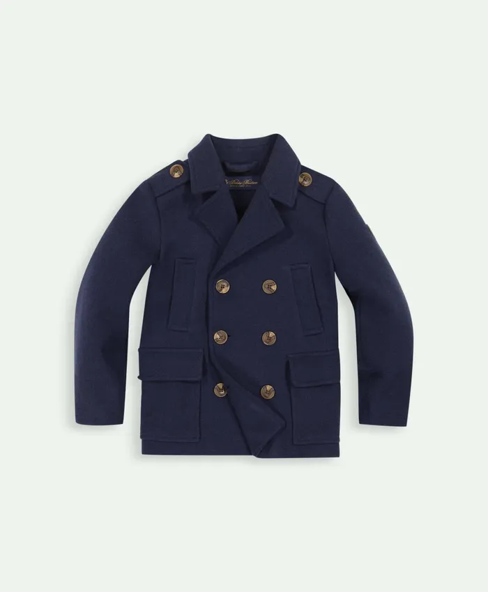 Coats andamp Jackets Kids Brooks Brothers Boys Double Breasted Pea Coat Navy