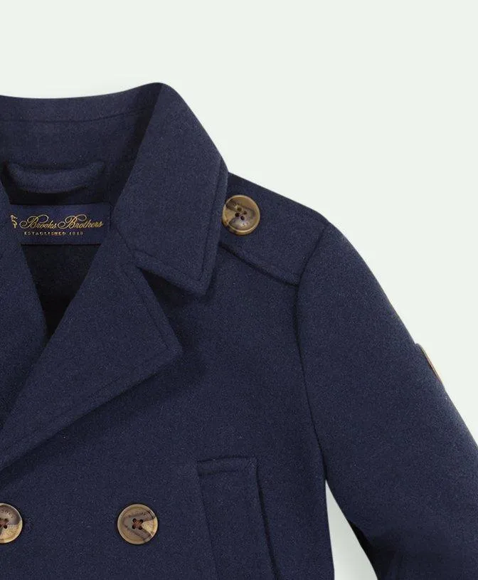 Coats andamp Jackets Kids Brooks Brothers Boys Double Breasted Pea Coat Navy