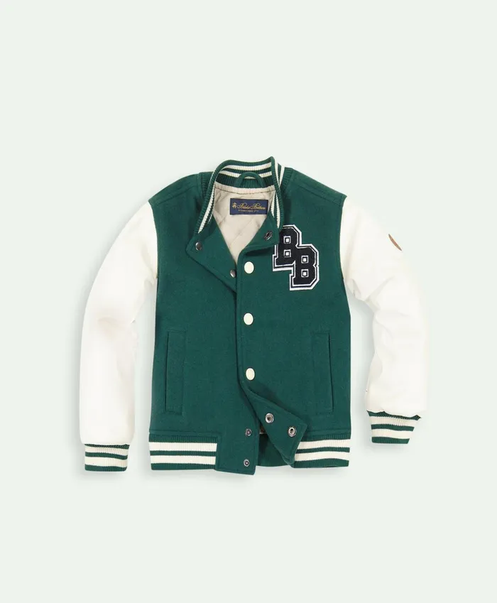 Coats andamp Jackets Kids Brooks Brothers Boys Varsity Jacket Green