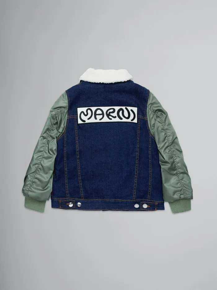 Denim Jacket With Bomberstyle Sleeves Kids Marni