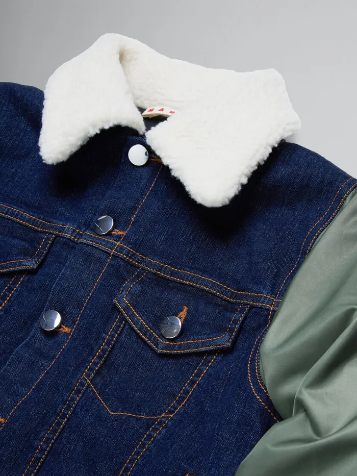 Denim Jacket With Bomberstyle Sleeves Kids Marni