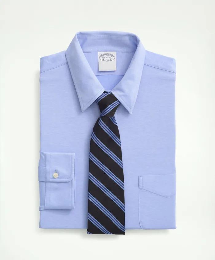 Dress Shirts Men Brooks Brothers Japanese Knit Dress Shirt Light Blue