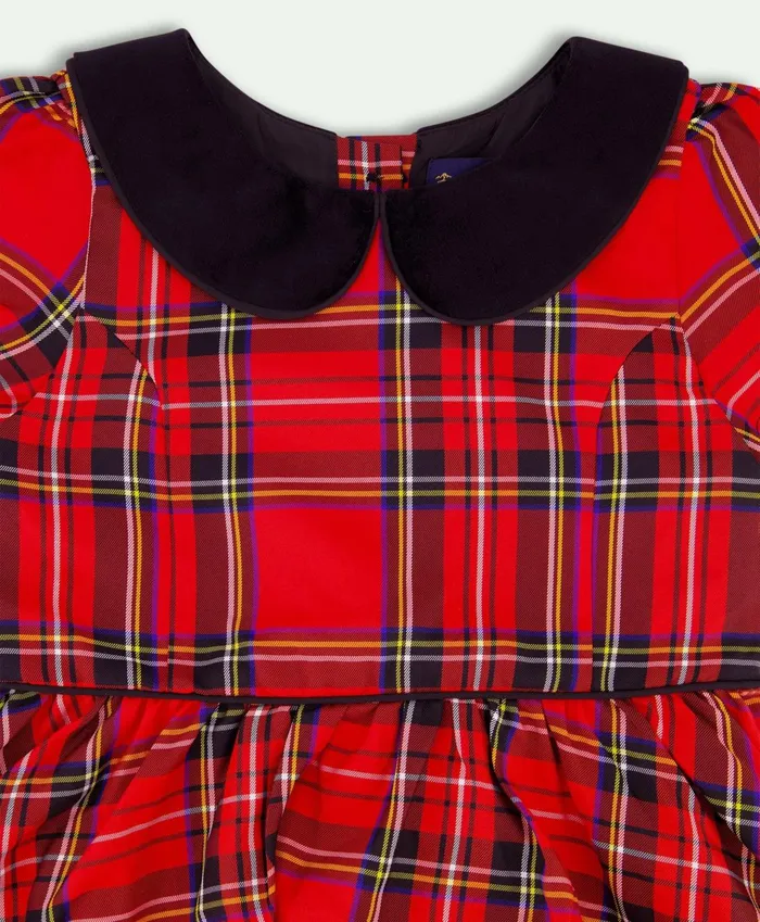 Dresses Kids Brooks Brothers Girls Taffeta Plaid Dress Red Multi