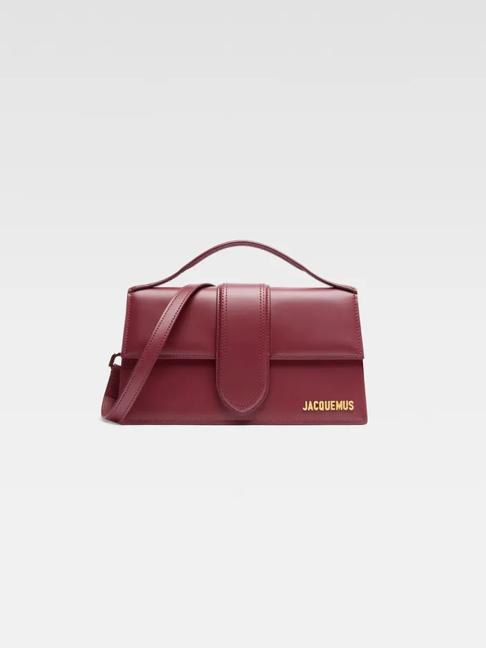 JACQUEMUS Crossbody and Handbags Large Flap Bag Dark Burgundy 8211 Women