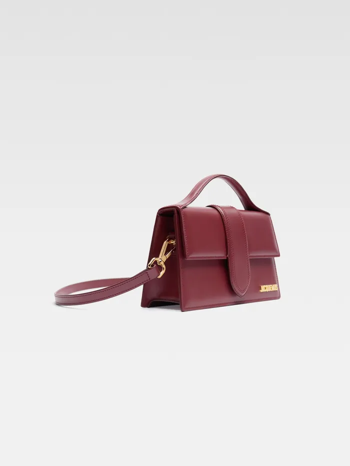 JACQUEMUS Crossbody and Handbags Large Flap Bag Dark Burgundy 8211 Women