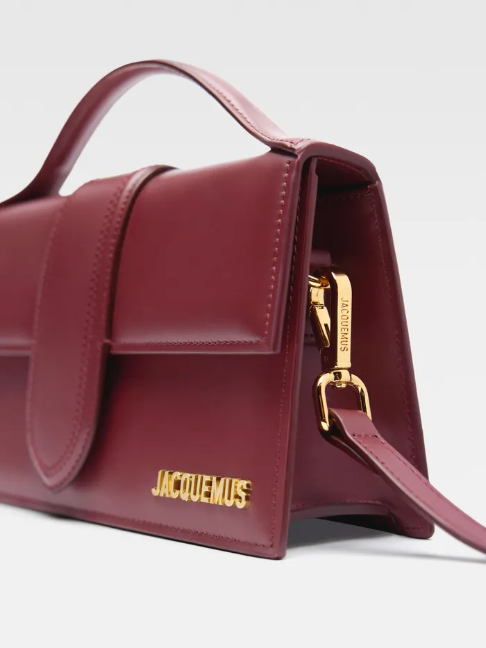 JACQUEMUS Crossbody and Handbags Large Flap Bag Dark Burgundy 8211 Women