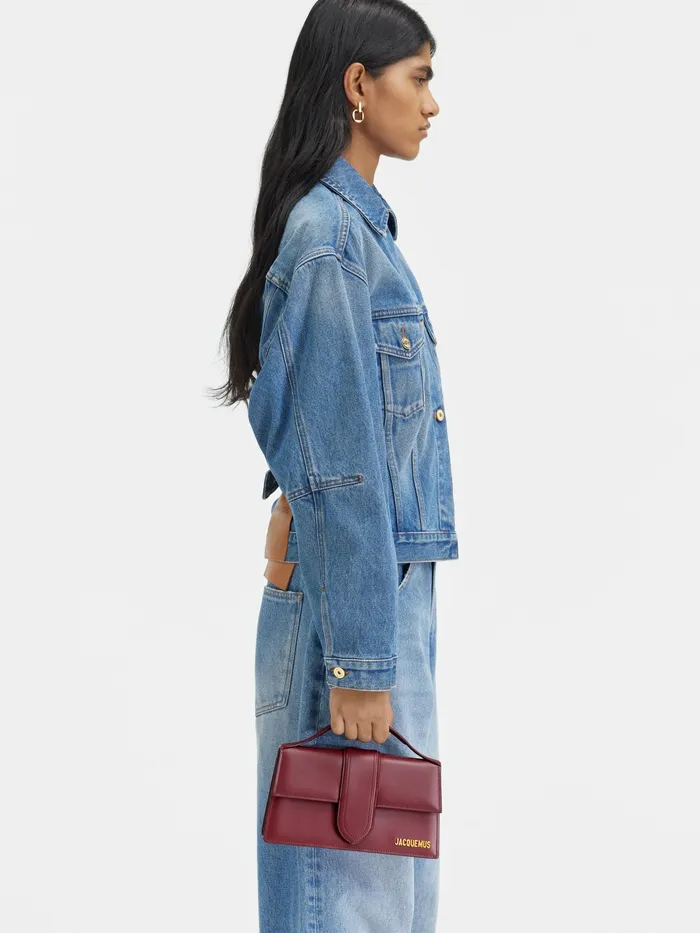 JACQUEMUS Crossbody and Handbags Large Flap Bag Dark Burgundy 8211 Women