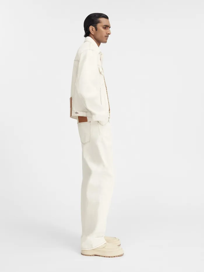 JACQUEMUS Denim Denim Jacket Offwhitetabac 8211 Men