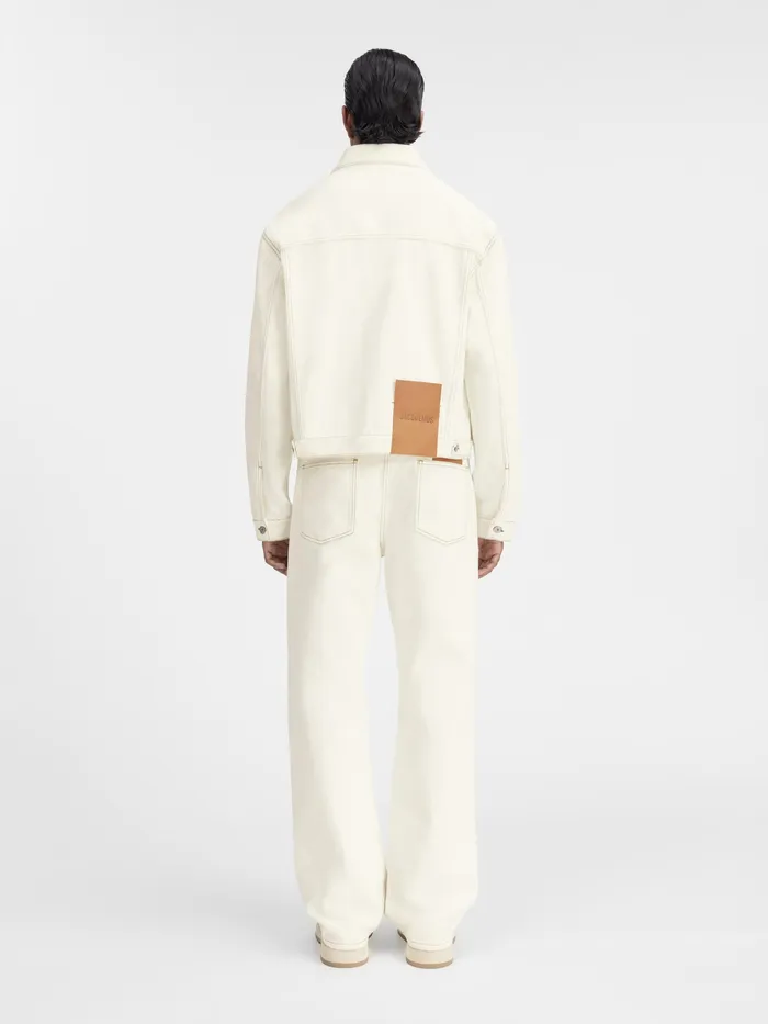 JACQUEMUS Denim Denim Jacket Offwhitetabac 8211 Men