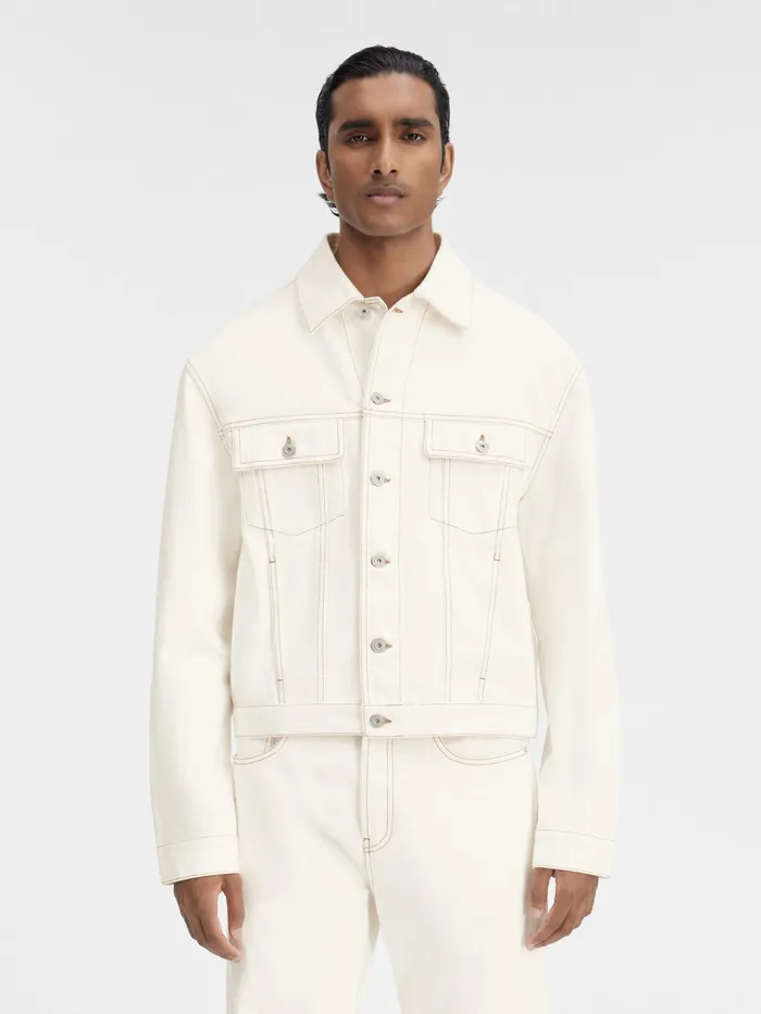 JACQUEMUS Denim Denim Jacket Offwhitetabac 8211 Men
