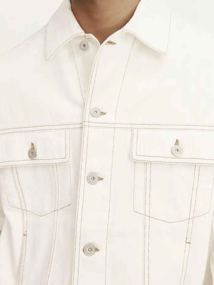JACQUEMUS Denim Denim Jacket Offwhitetabac 8211 Men