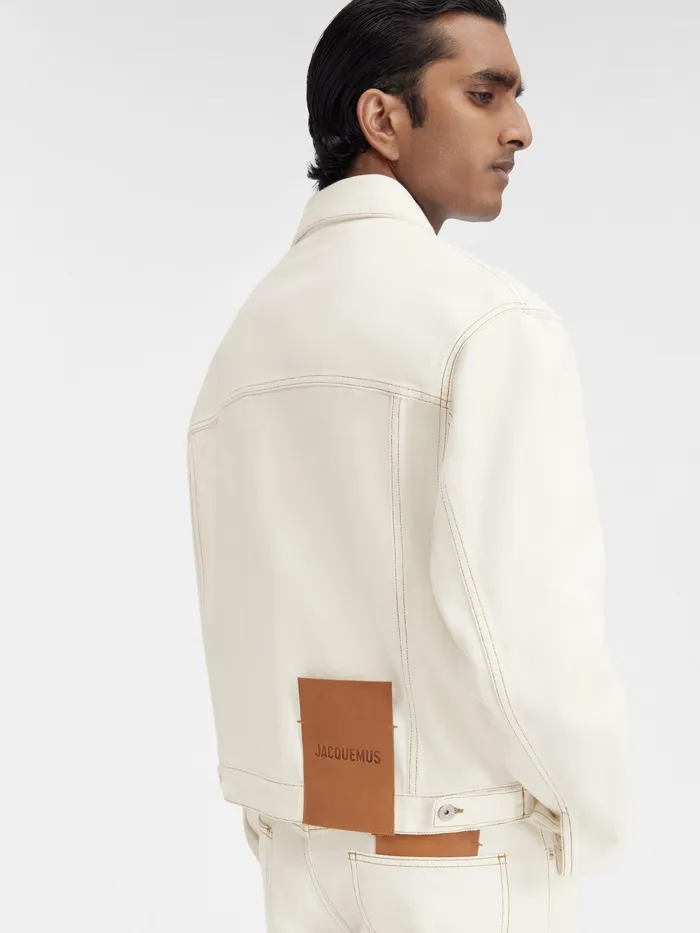 JACQUEMUS Denim Denim Jacket Offwhitetabac 8211 Men