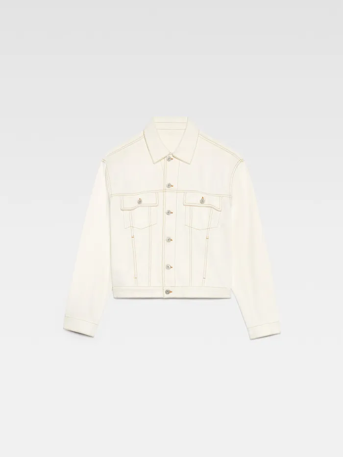 JACQUEMUS Denim Denim Jacket Offwhitetabac 8211 Men