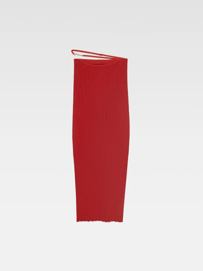 JACQUEMUS Dresses and Skirts Knit Midi Skirt Dark Red 8211 Women