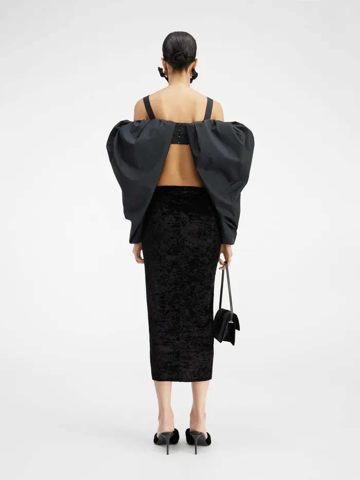 JACQUEMUS Dresses and Skirts Slit Sarong Skirt Black 8211 Women