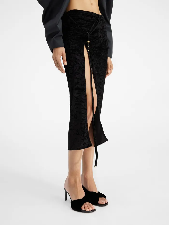 JACQUEMUS Dresses and Skirts Slit Sarong Skirt Black 8211 Women