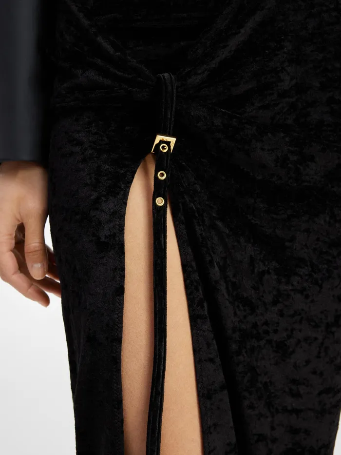 JACQUEMUS Dresses and Skirts Slit Sarong Skirt Black 8211 Women