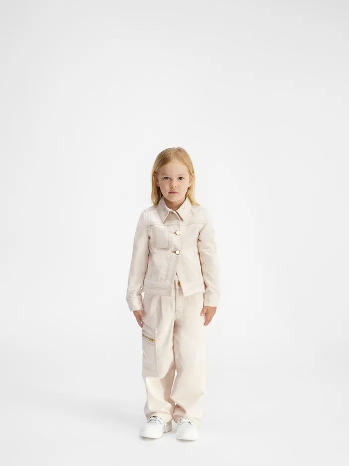 JACQUEMUS Tops Denim Jacket Offwhite 8211 Kids