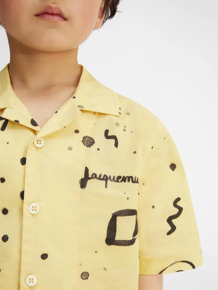 JACQUEMUS Tops InkPrinted ShortSleeve Shirt Print Summer Kids 8211 Kids