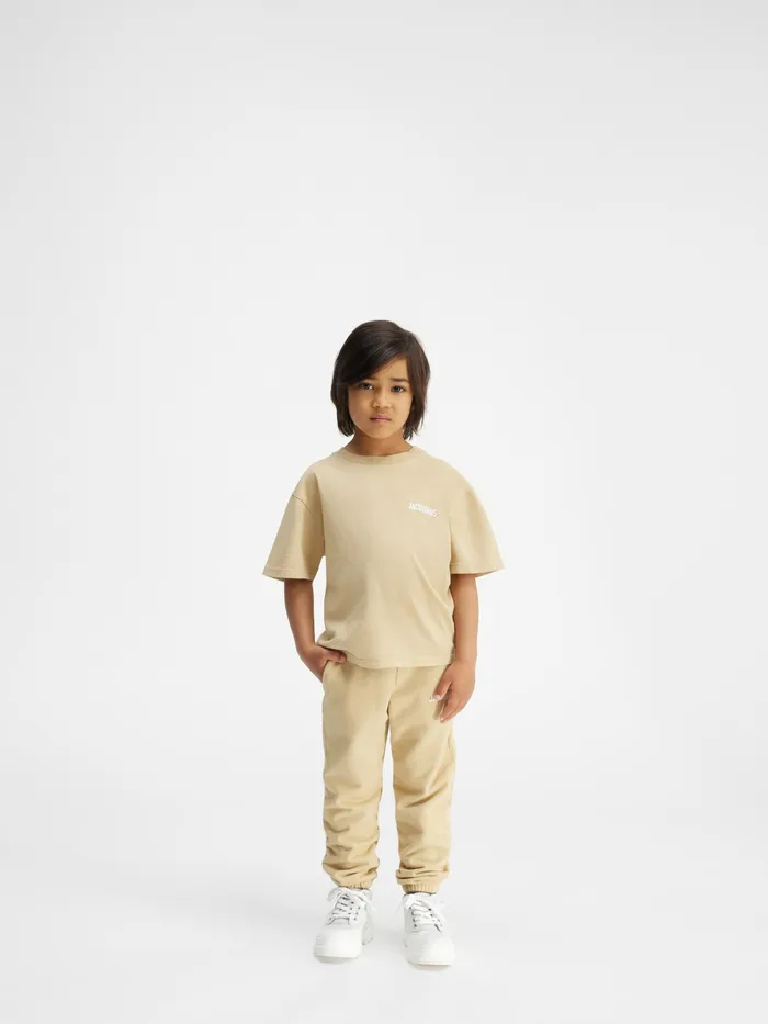 JACQUEMUS Tops Logo TShirt Dark Beige 8211 Kids
