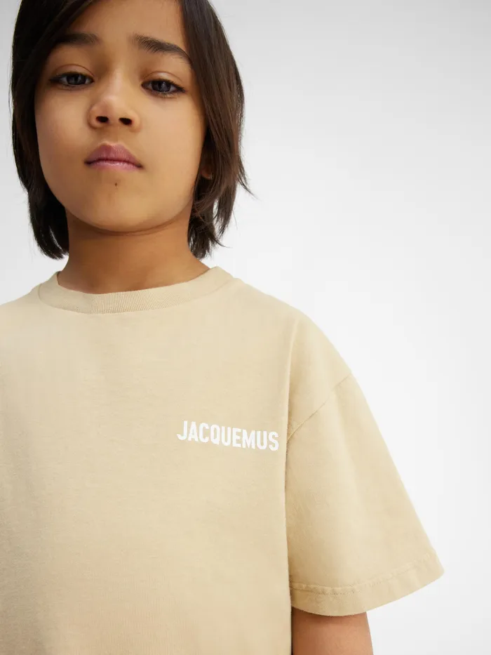 JACQUEMUS Tops Logo TShirt Dark Beige 8211 Kids