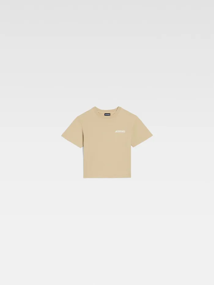 JACQUEMUS Tops Logo TShirt Dark Beige 8211 Kids