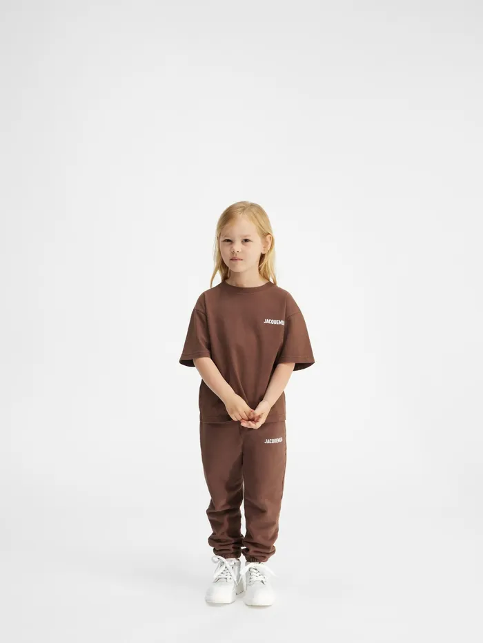 JACQUEMUS Tops Logo TShirt Dark Brown 8211 Kids