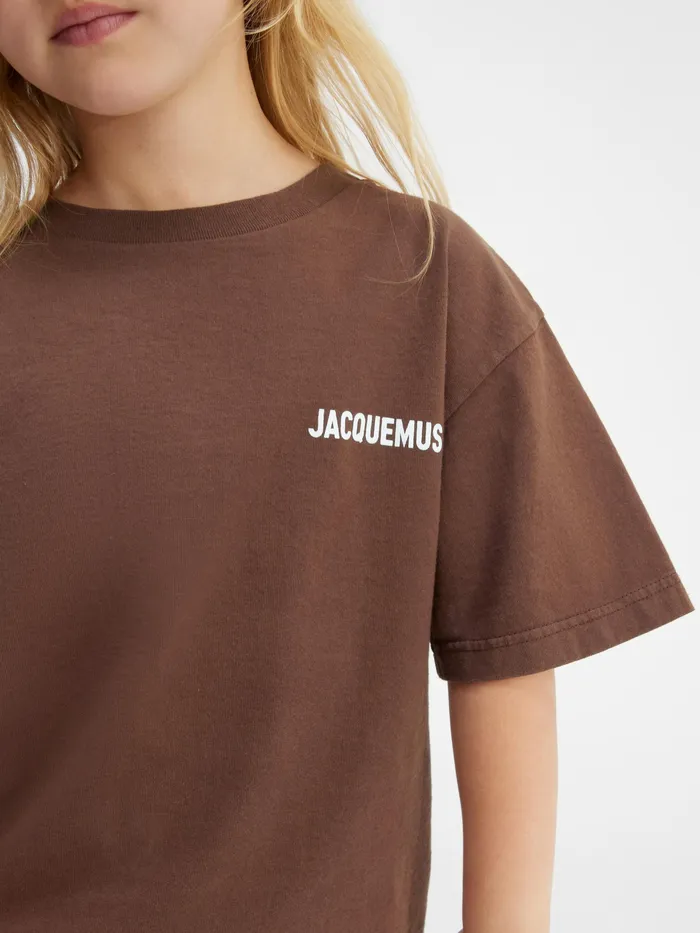 JACQUEMUS Tops Logo TShirt Dark Brown 8211 Kids