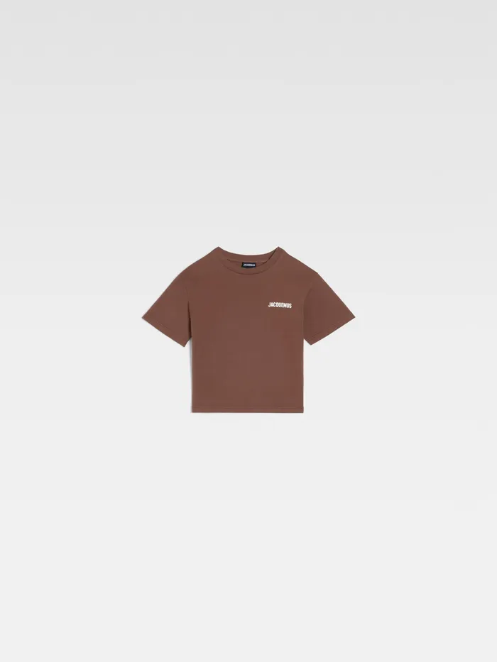 JACQUEMUS Tops Logo TShirt Dark Brown 8211 Kids