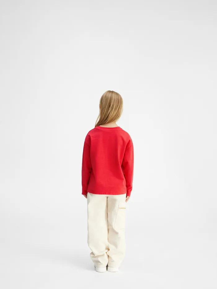 JACQUEMUS Tops LongSleeved Logo TShirt Red 8211 Kids