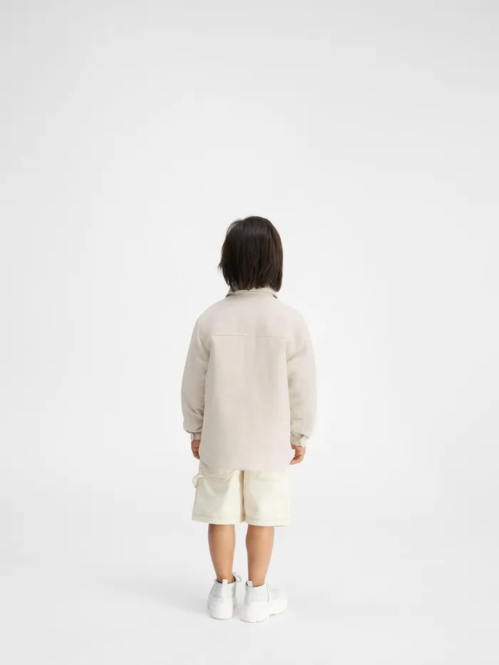 JACQUEMUS Tops Overshirt Doudoune Light Beige 8211 Kids