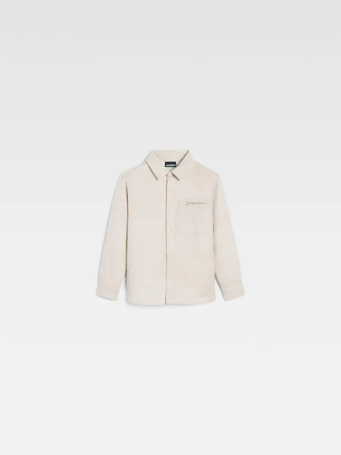 JACQUEMUS Tops Overshirt Doudoune Light Beige 8211 Kids