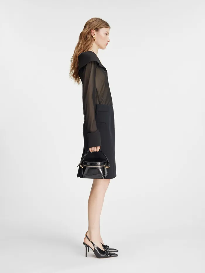 JACQUEMUS Tops Sheer OffTheShoulder Shirt Black 8211 Women