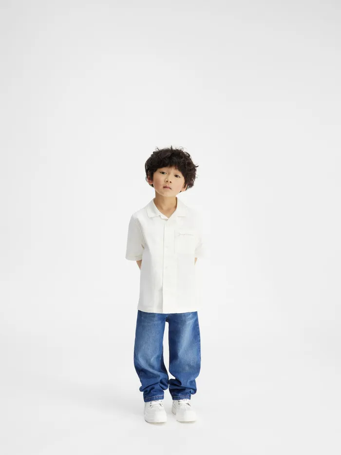 JACQUEMUS Tops ShortSleeved Shirt White 8211 Kids
