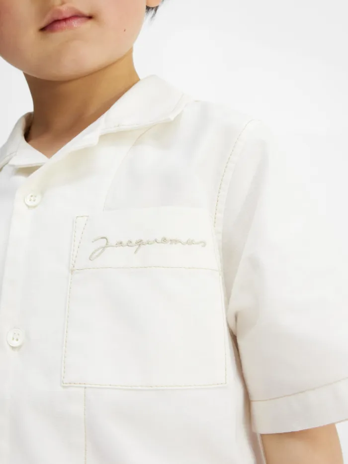 JACQUEMUS Tops ShortSleeved Shirt White 8211 Kids