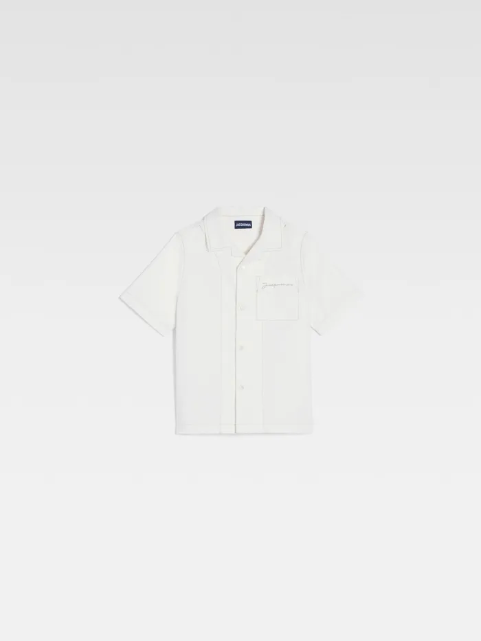 JACQUEMUS Tops ShortSleeved Shirt White 8211 Kids