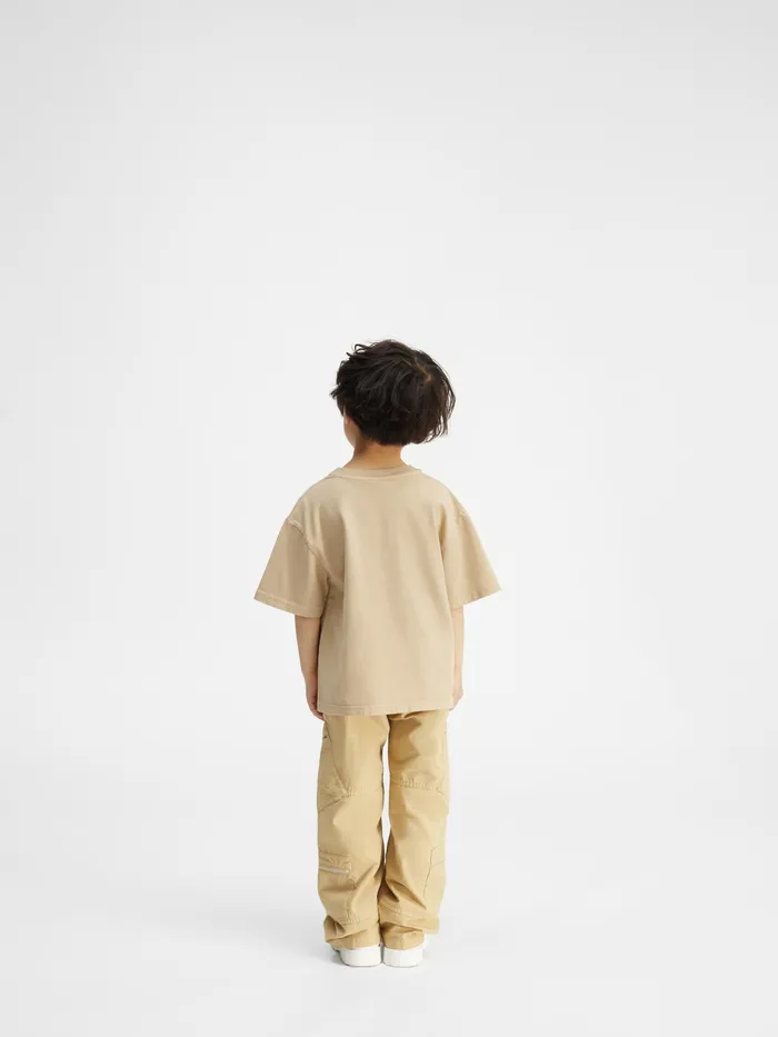 JACQUEMUS Tops Utility TShirt Dark Beige 8211 Kids