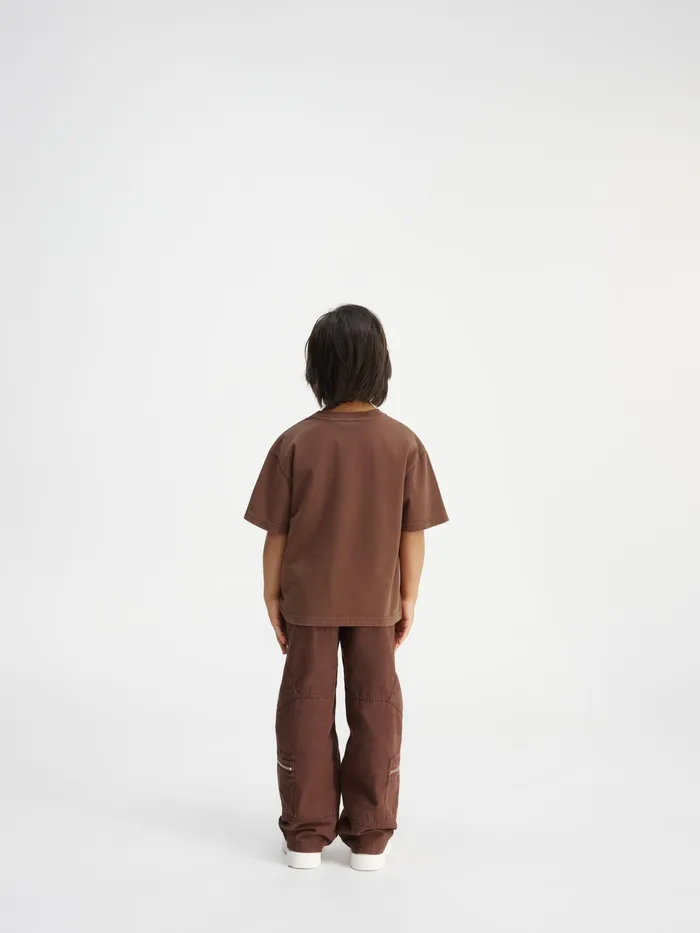 JACQUEMUS Tops Utility TShirt Dark Brown 8211 Kids